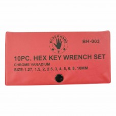 Black Hand Hexagon Key Set - Pouch Type - 10pcs/ Set - Metric Size